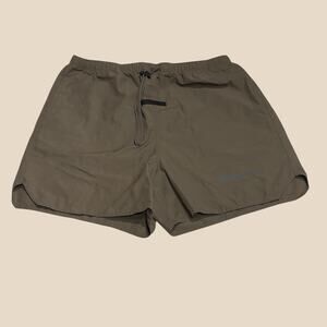 Fear of God Essentials Volley Shorts Mens Size M Taupe Khaki Brown Nylon Casual